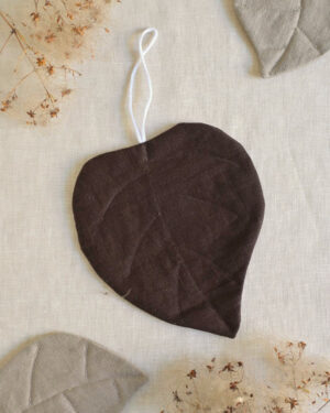 lněná dekorace lípový list