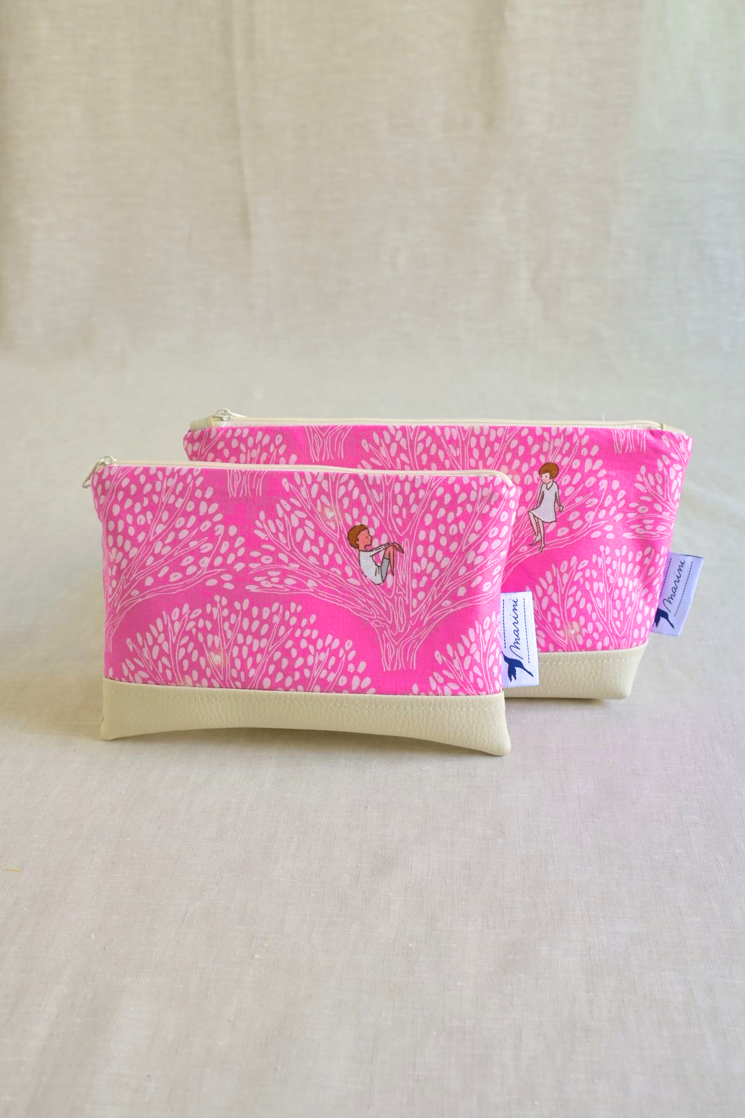 kosmetická taška růžová set