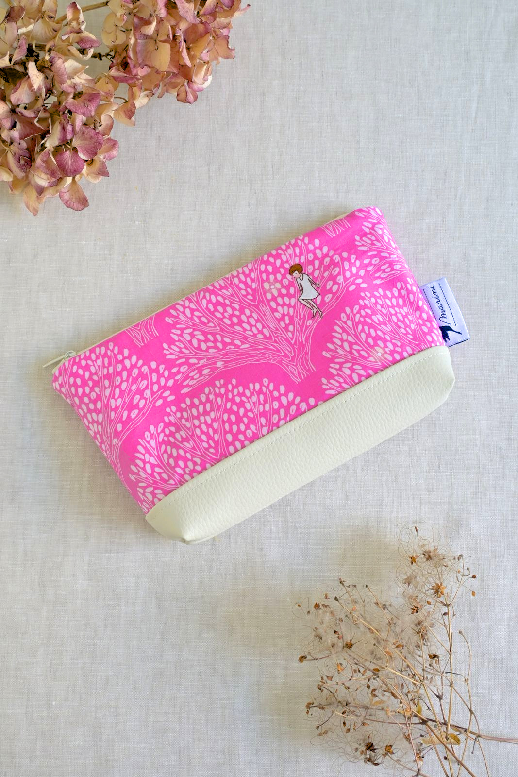 kosmetická taška růžová střední