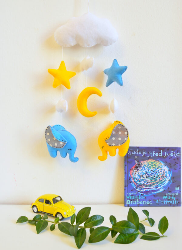 dekorace létající sloni pro štěstí