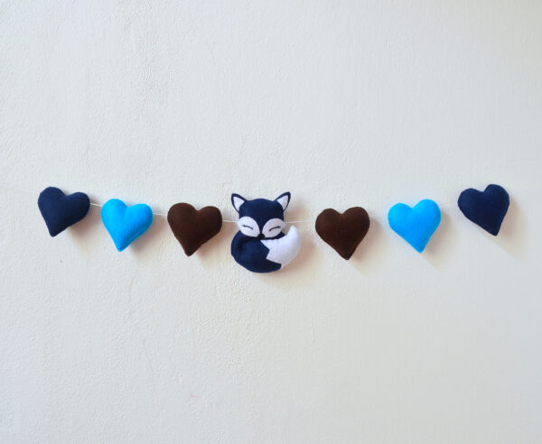 dekorace modrá liška