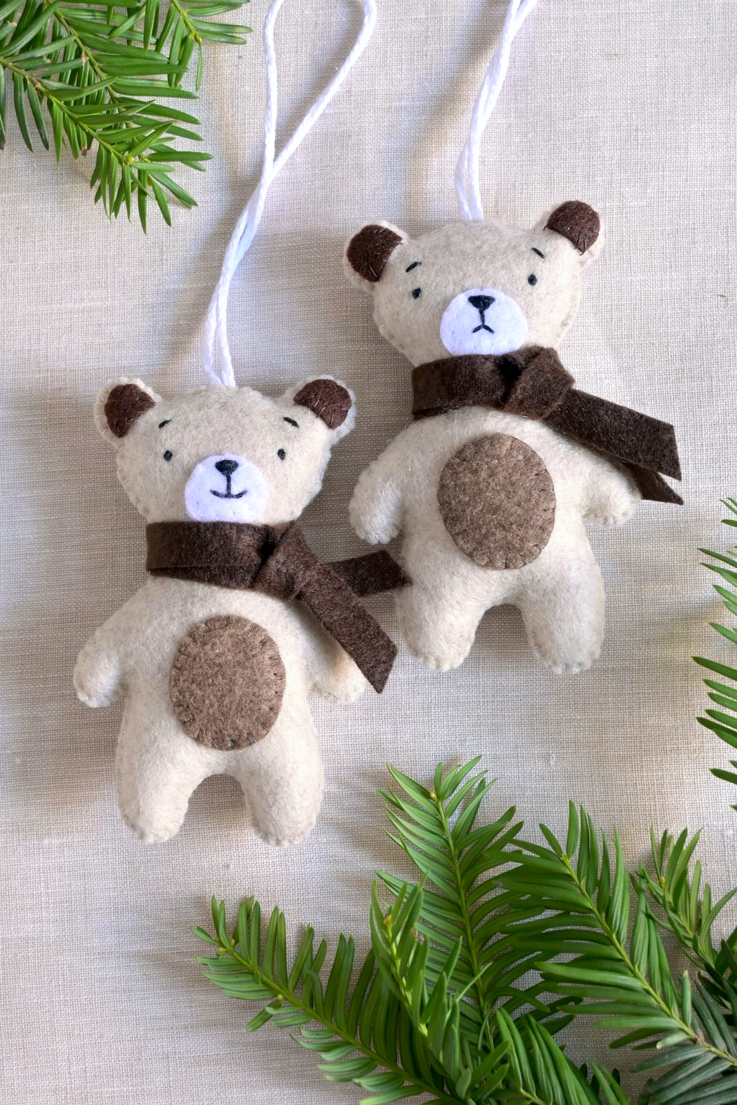 vánoční medvídek béžový